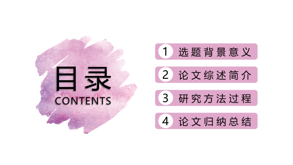 毕业论文答辩模版15-水彩风